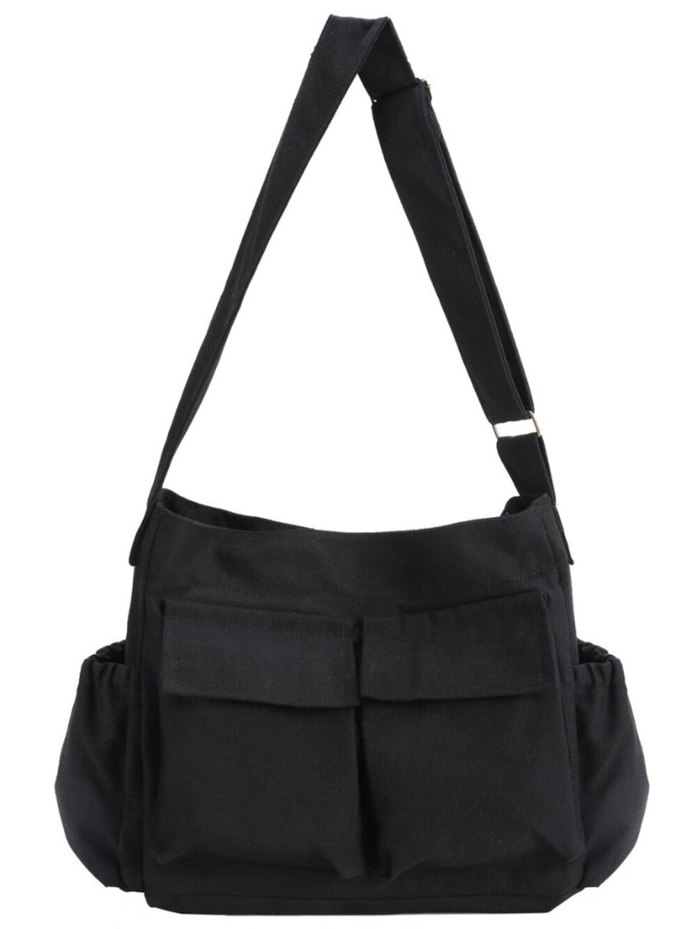 Canvas Messenger Bag Cute Crossbody Bags Women/Men Shoulder Bag with Pocket